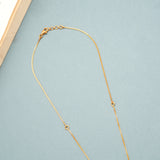 Tri-Tone Flower Gold Necklace