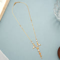 Tri-Tone Flower Gold Necklace