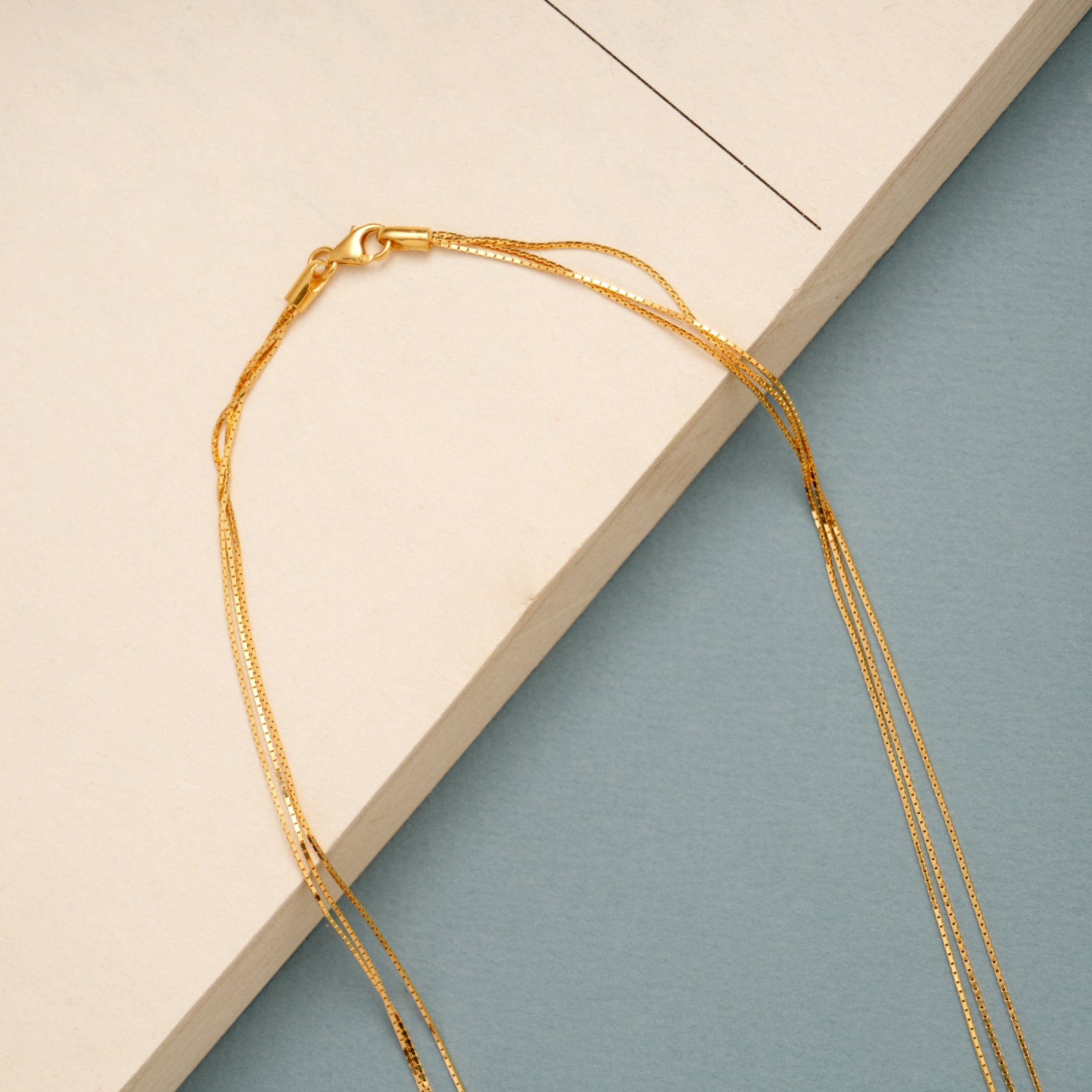 Multi Beads Layer Gold Chain