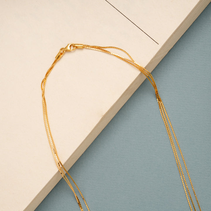 Multi Beads Layer Gold Chain