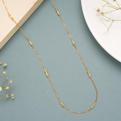 Ethnic Box with Small Gold Beads Chain
