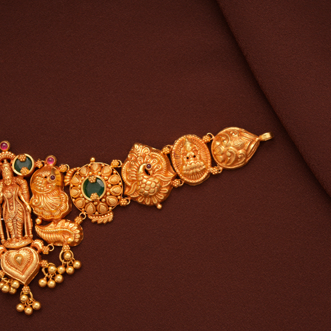 Traditional Nagas Gold Goddess Meenakshi Amman Choker