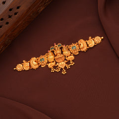 Goddess Kamakshi Amman with Emerald Gold Choker