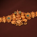 Elite Nagas Visalakshi Devi Emerald Gold Choker