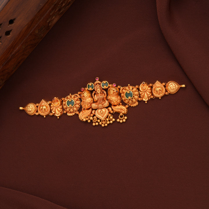 Elite Nagas Lakshmi Devi Emerald Gold Choker
