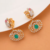 Luxury Peacock Design Golden Necklace Set
