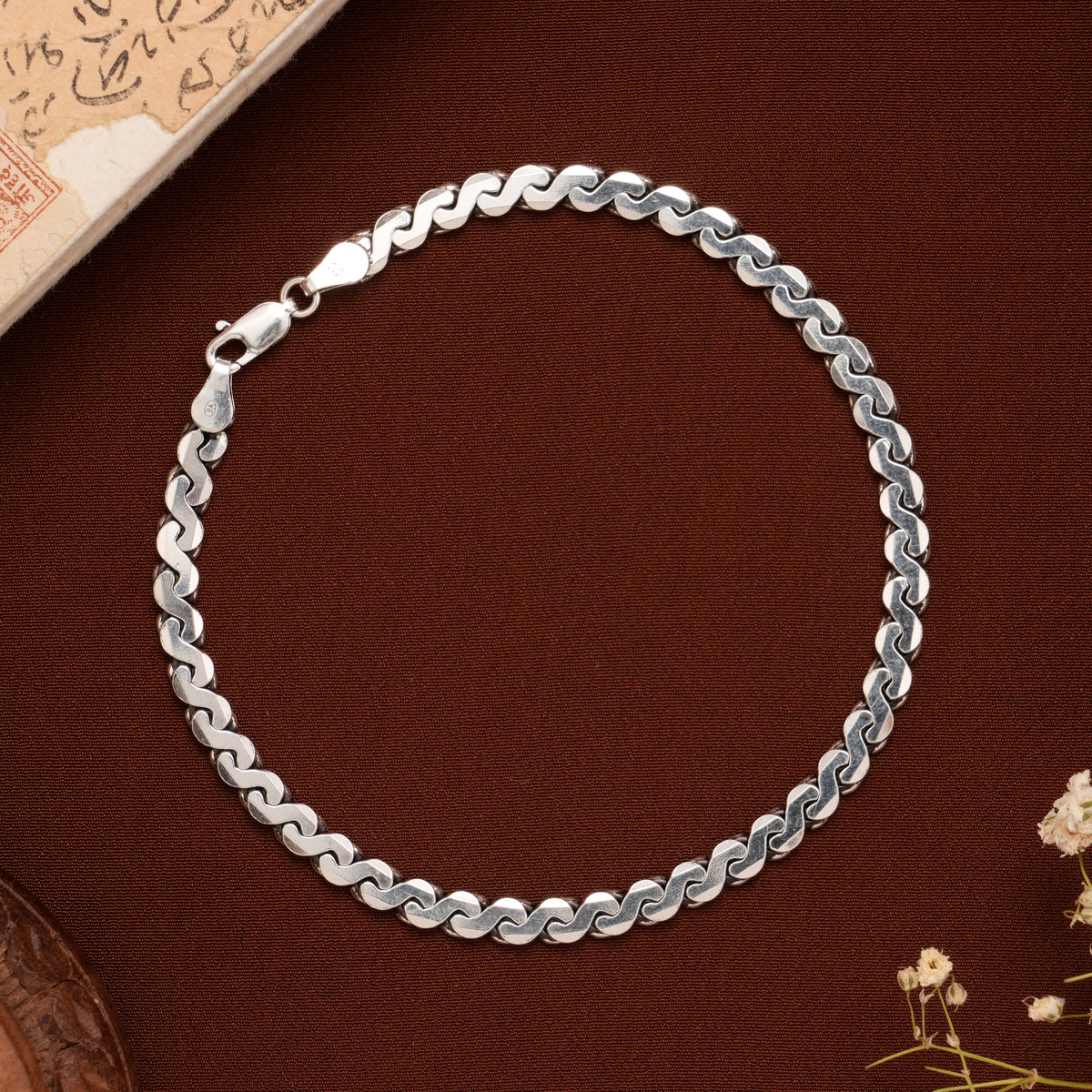 Modern Zigzag Design Silver Bracelet