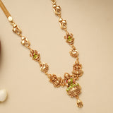 Royal Enamel Lakshmi Tear Drop Golden Necklace