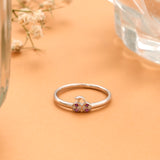 Two Cherry Design with Silver Ring