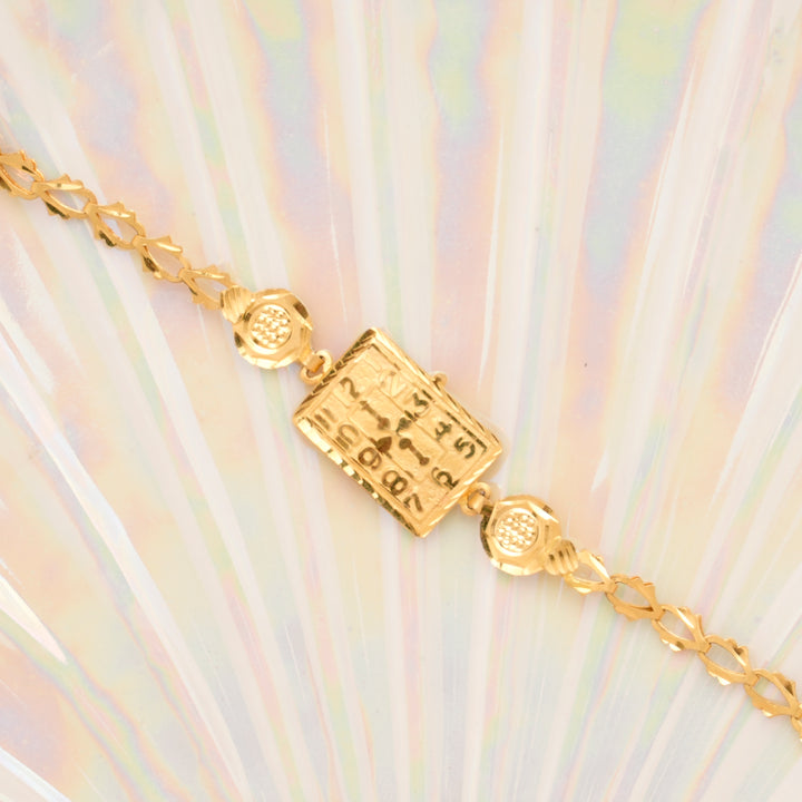 Elegant Watch Pattern Gold  Baby Bracelet