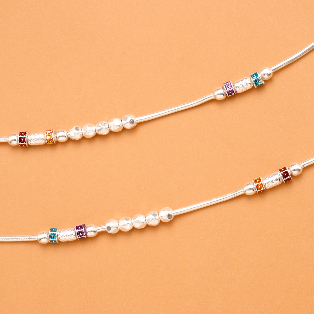 Classic Silver Ball Anklet