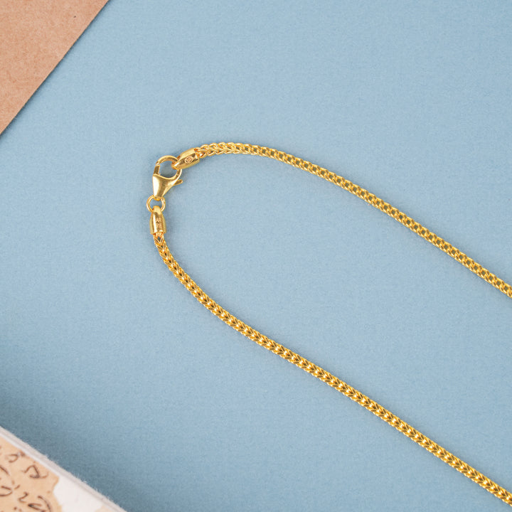 Minimalist Gold Pipe Bead Chain
