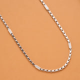 Ethnic Bold Nawabi Style Men’s Silver Chain