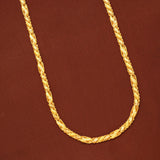 Twisted Lotus Leaf Pattern Gold Chain