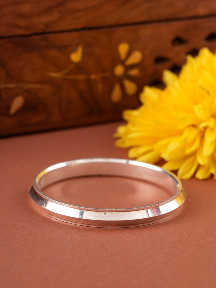 V Shape Edge Silver Kada for Kids
