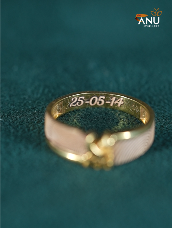 Moonlight & Star Fingerprint Ring