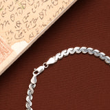 Modern Zigzag Design Silver Bracelet