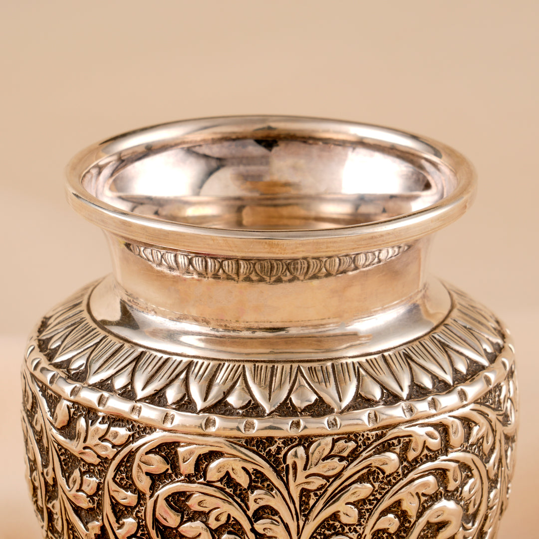 Antique Silver Leaf Design Kalasam