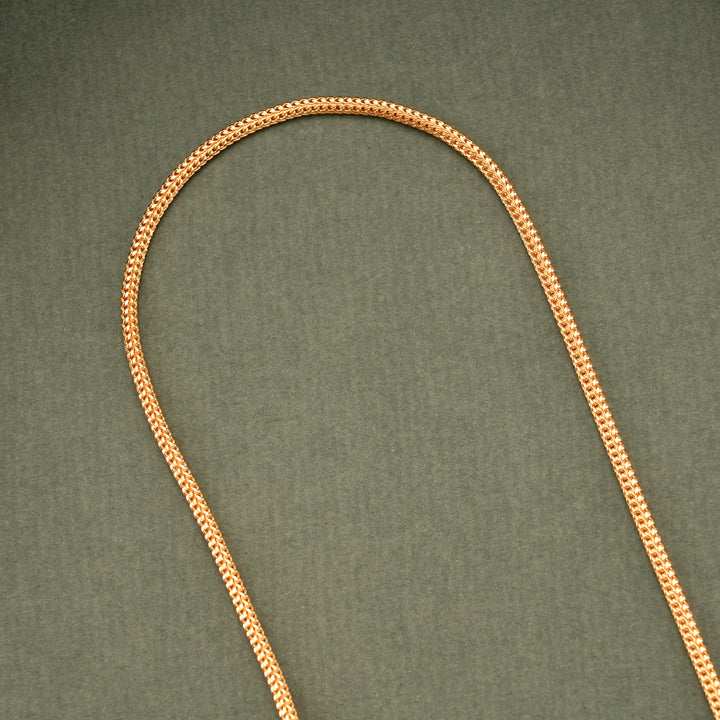 Floral Shape Golden Lakshmi Mugappu Chain