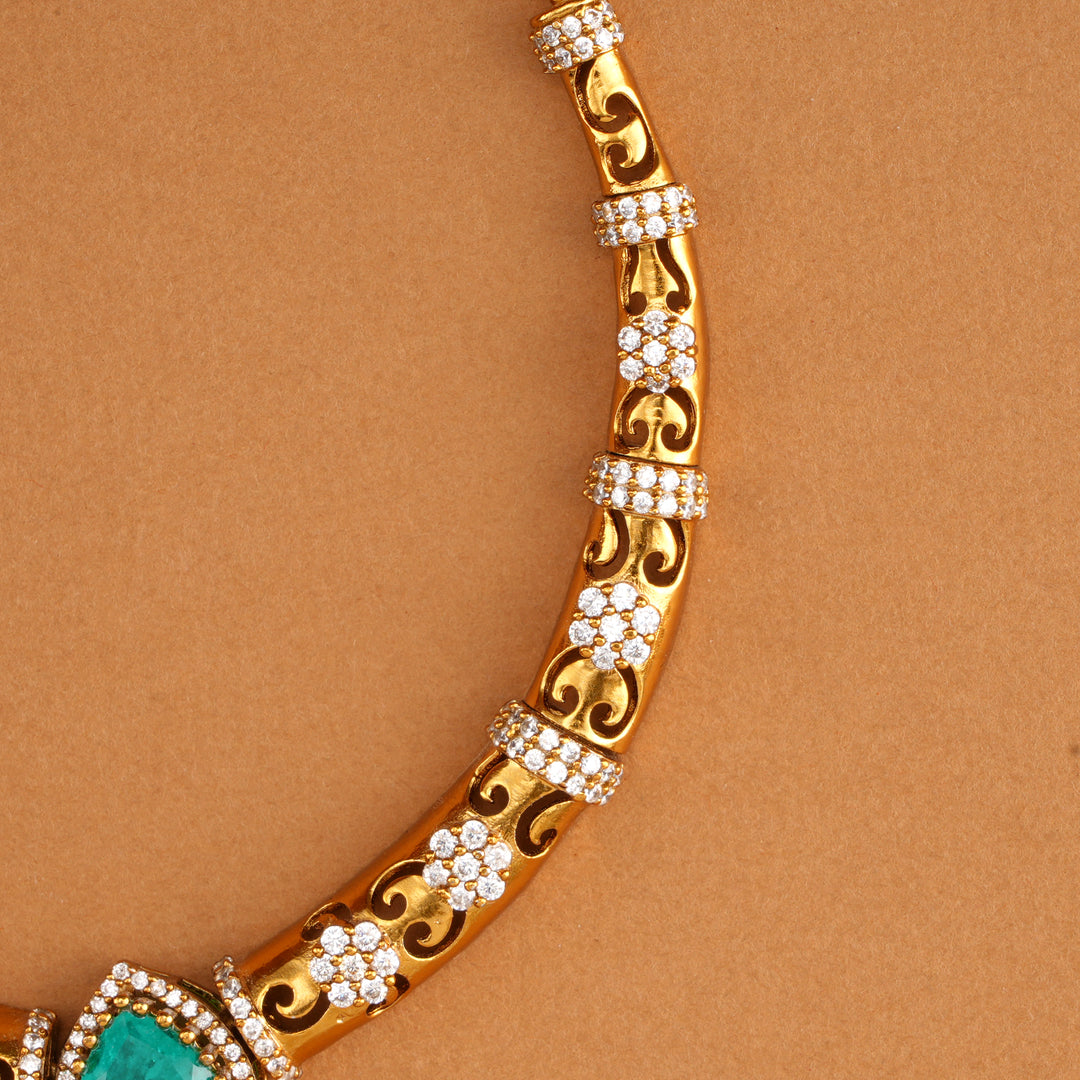 Elegant Ruby and Emerald Swarovski Necklace
