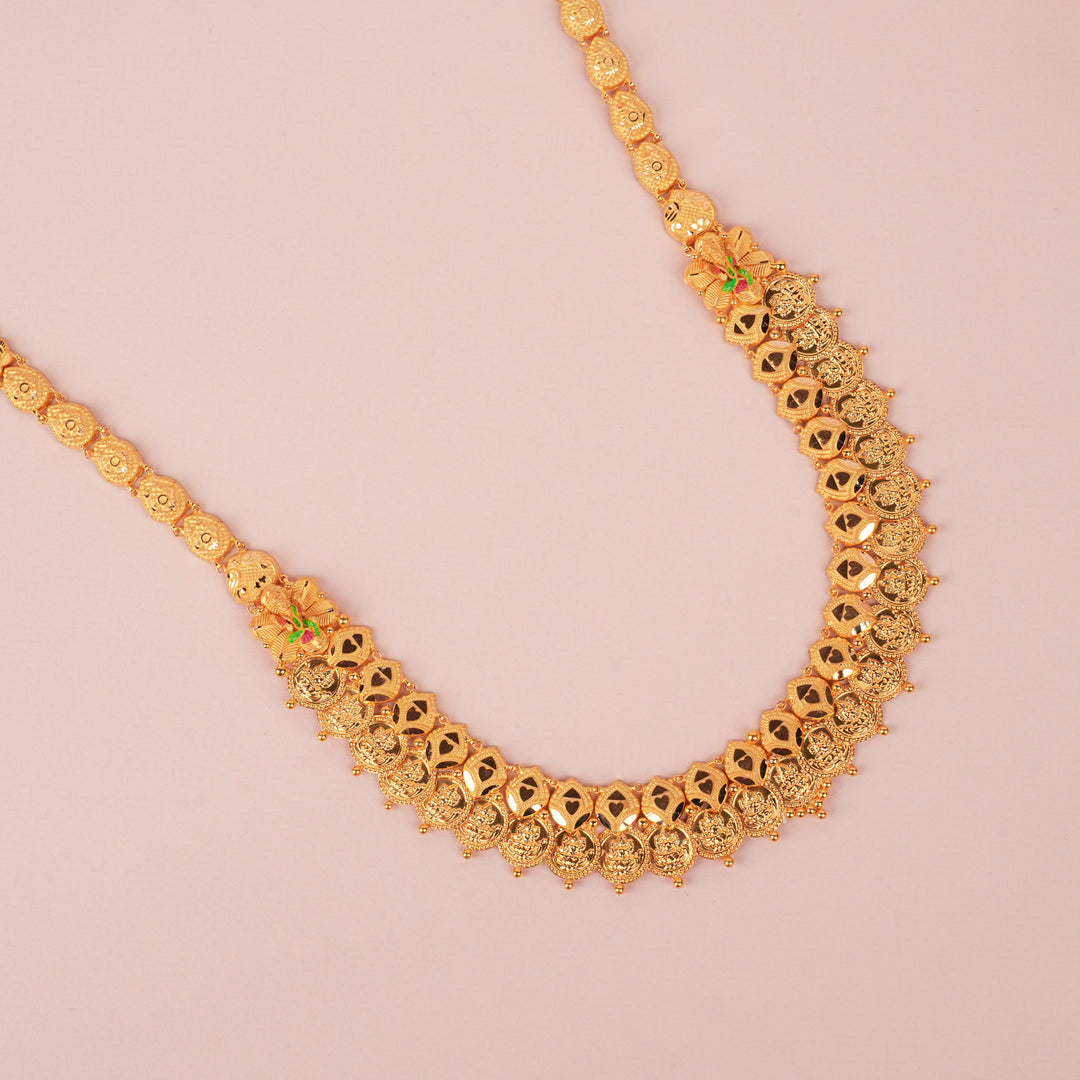 Traditional Goddess Lakshmi Gold Kasu Malai
