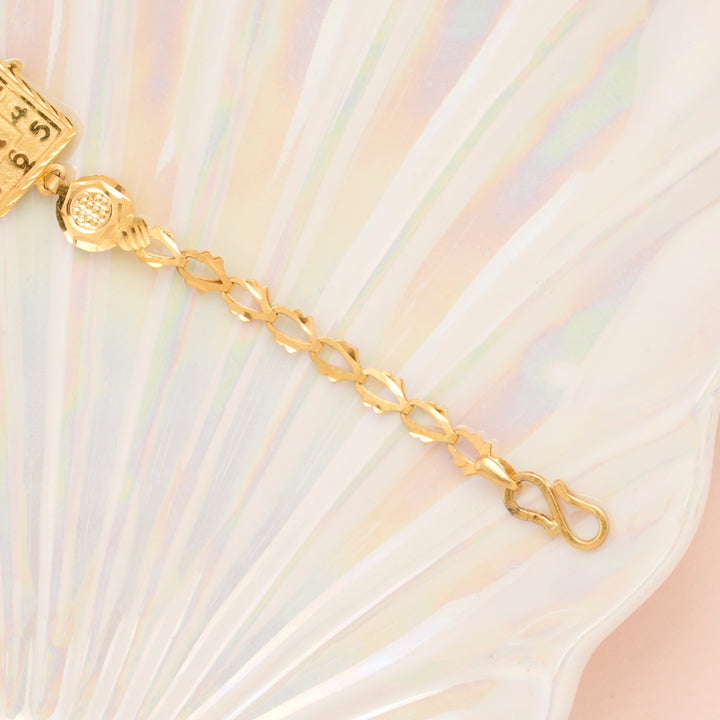 Elegant Watch Pattern Gold  Baby Bracelet