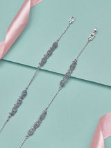 Elegant Dual Tone Charm Anklet