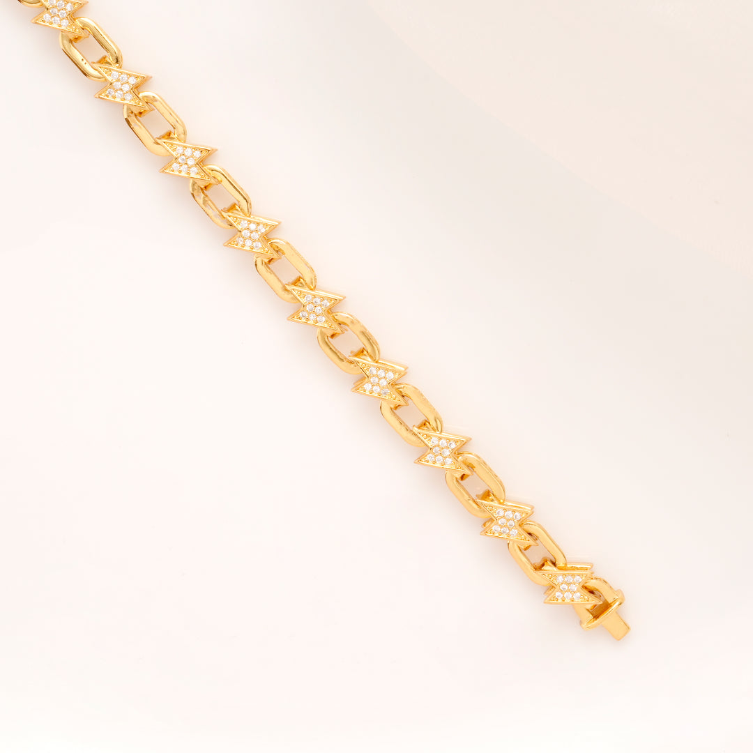 Spark Arrow Luxe Gold Plated Bracelet