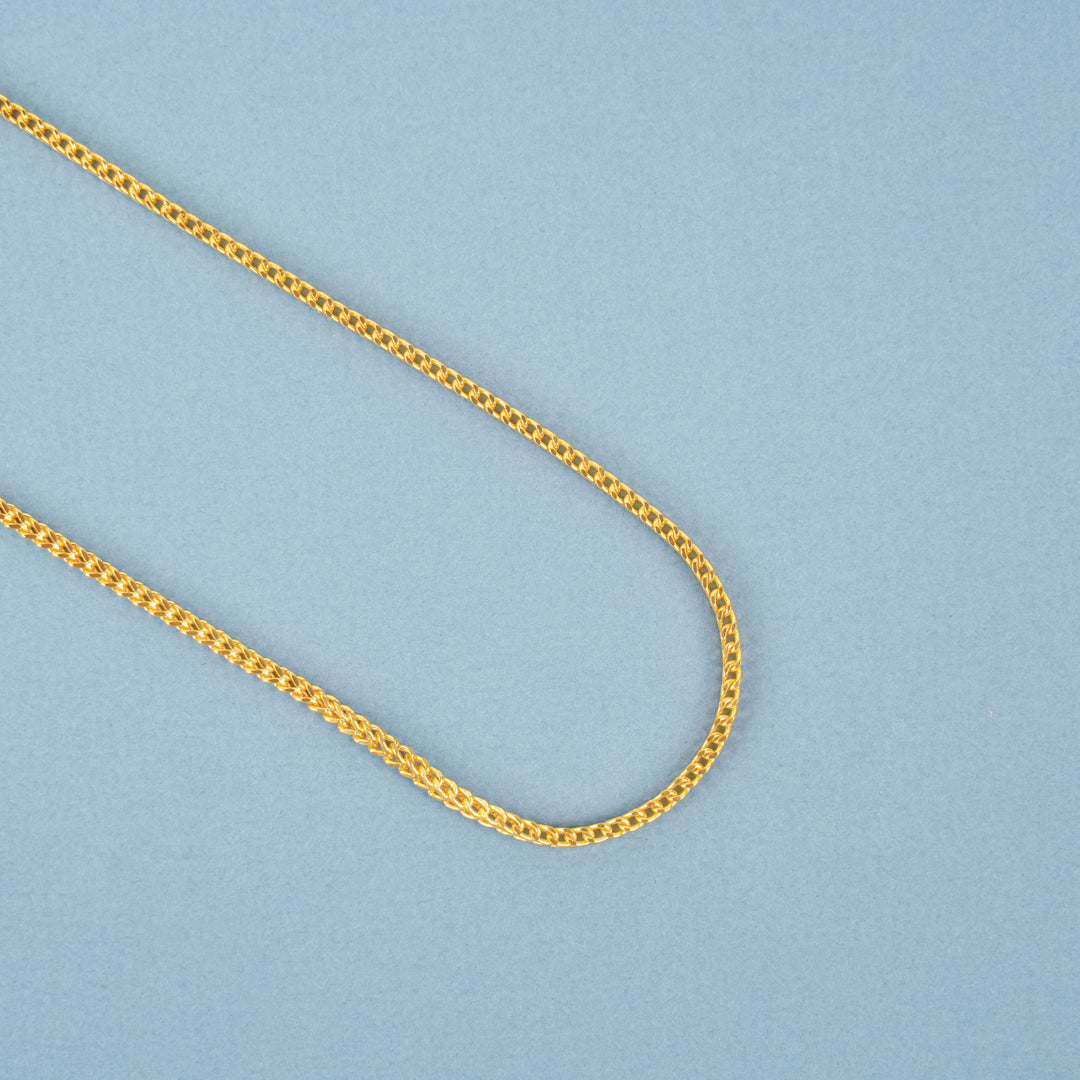 Minimalist Gold Pipe Bead Chain