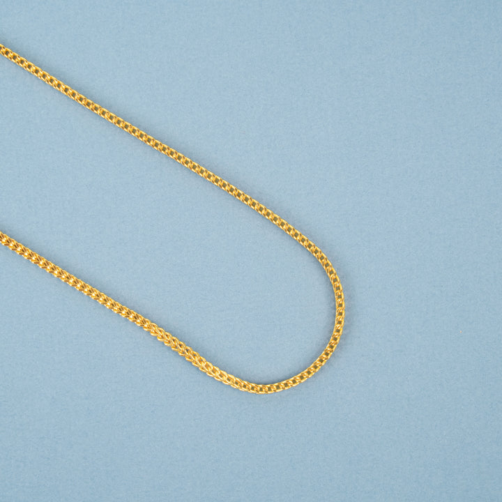 Minimalist Gold Pipe Bead Chain