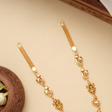 Royal Enamel Lakshmi Tear Drop Golden Necklace