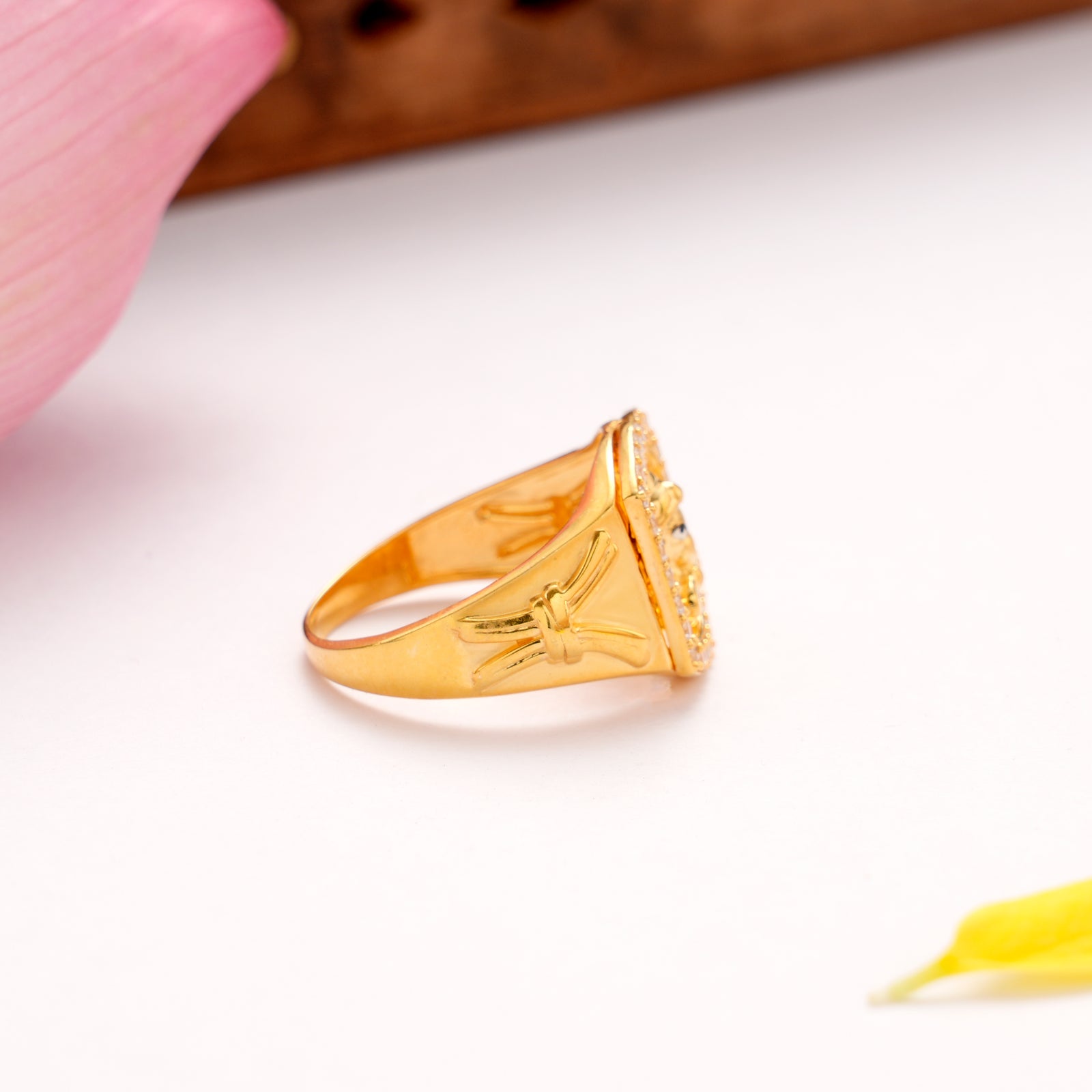 Lord Ganesha Golden Men’s Ring