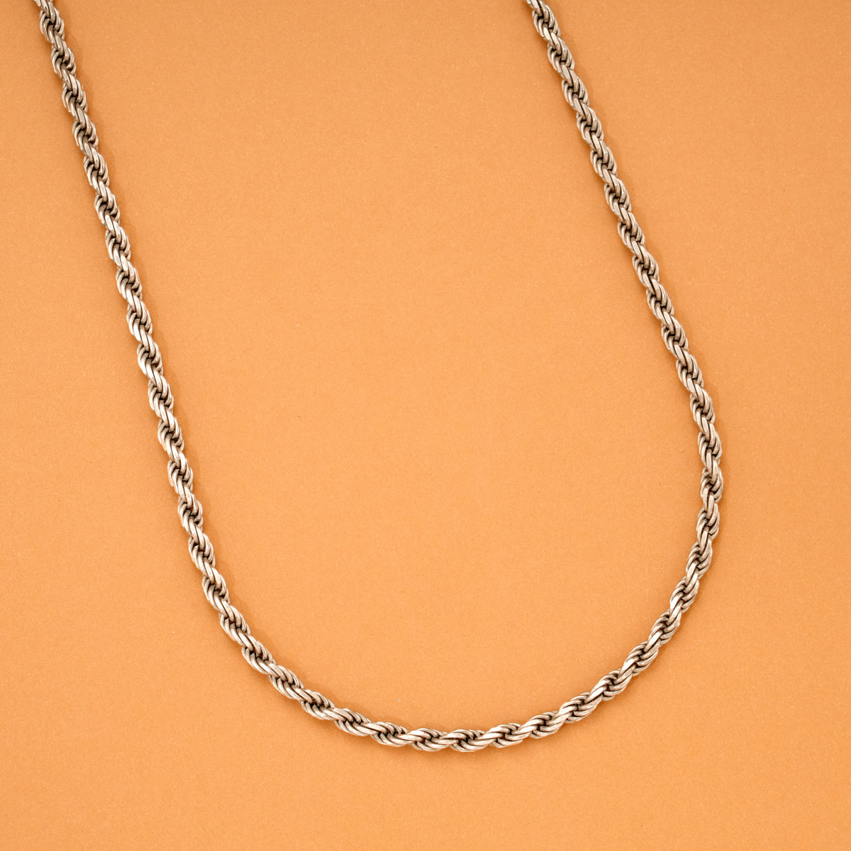 Classic Twist Rope Silver Chain