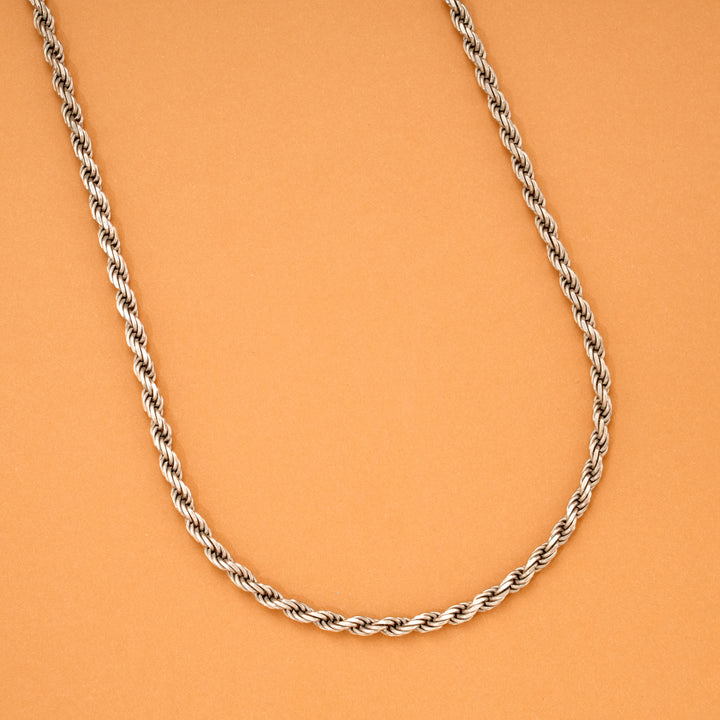 Classic Twist Rope Silver Chain