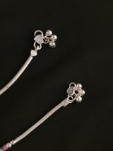 Traditional Luminous Silver Beads Anklet