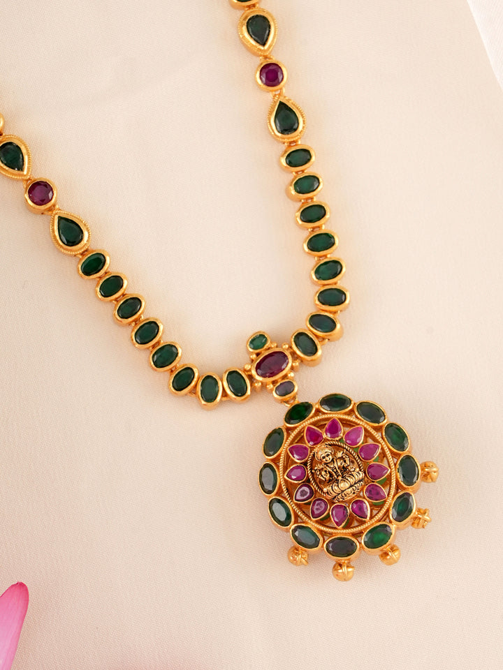 Double Sided Single Layer Kemp Gold Plated Necklace