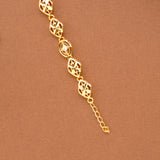 Classic Floral Emerald Gold Plated Bracelet