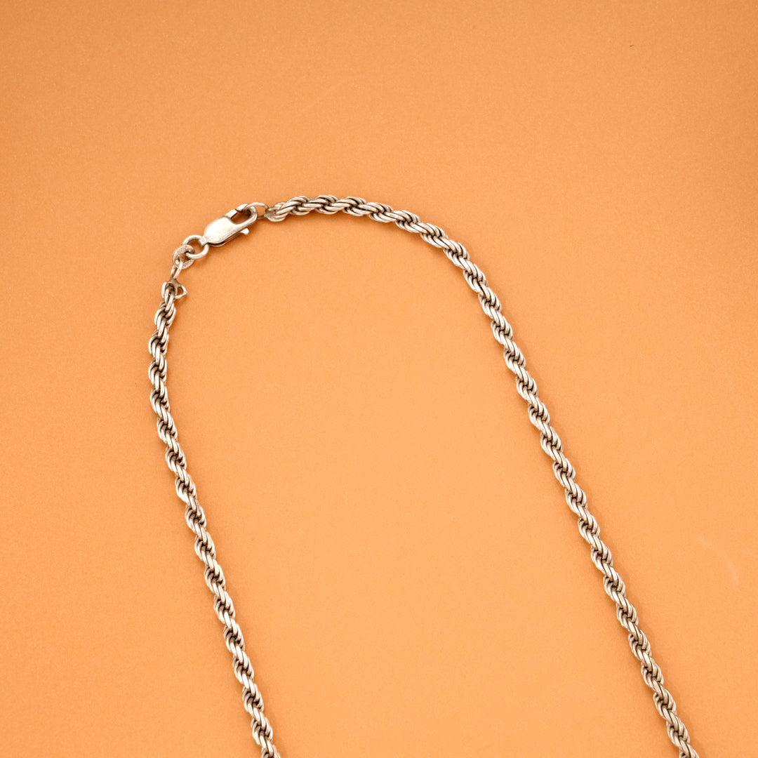 Classic Twist Rope Silver Chain