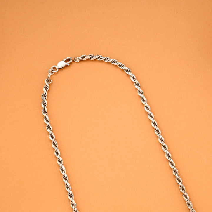 Classic Twist Rope Silver Chain