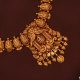Divine Lakshmi Temple with Gold Drop Haram