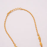 Floral Ruby Stone Golden Necklace Set