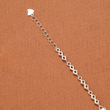 Dual Tone Heart Silver Women Bracelet