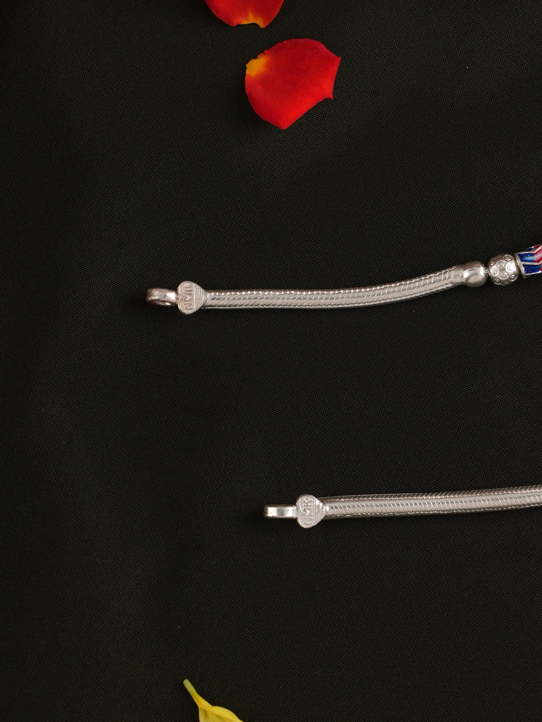 Traditional Luminous Silver Beads Anklet