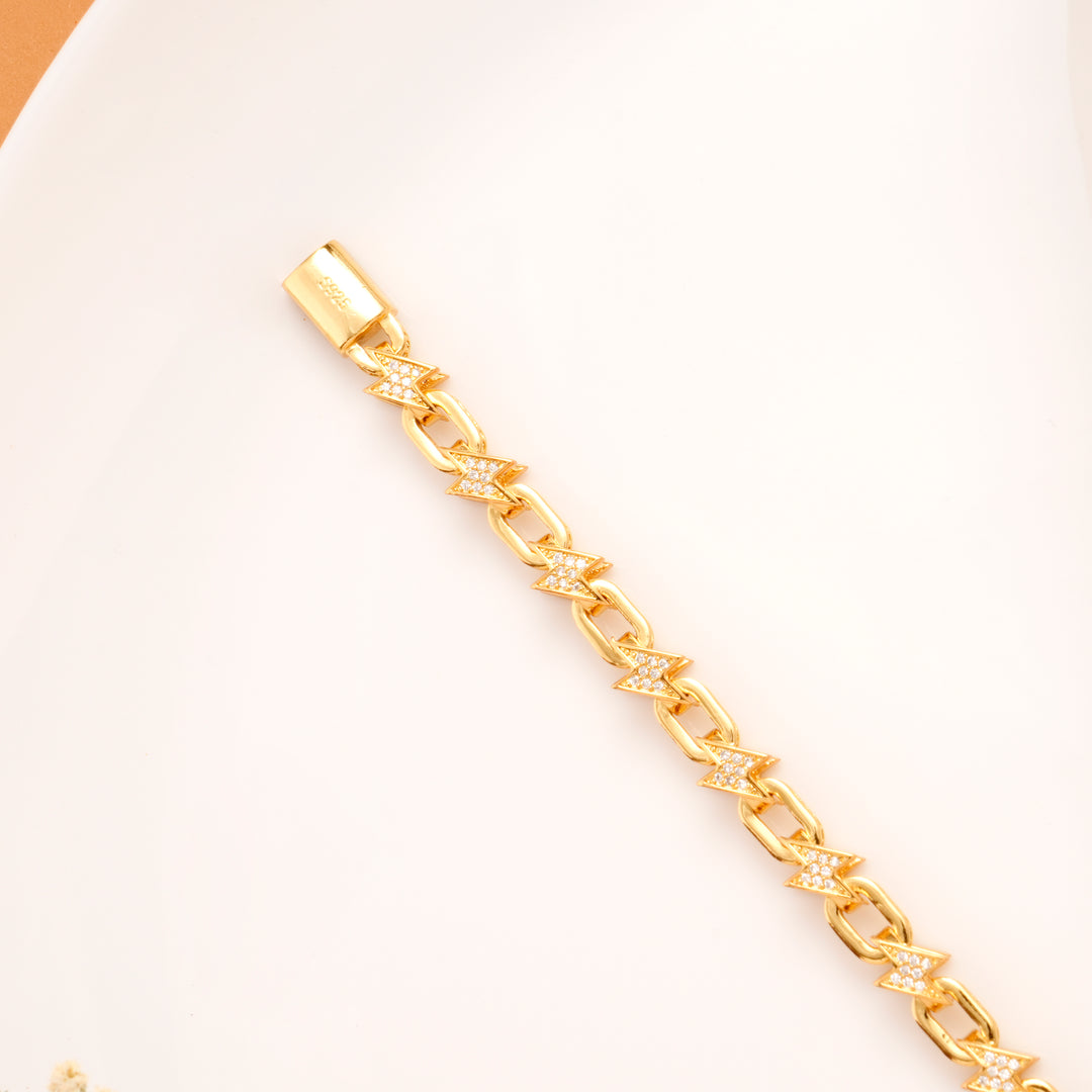 Spark Arrow Luxe Gold Plated Bracelet