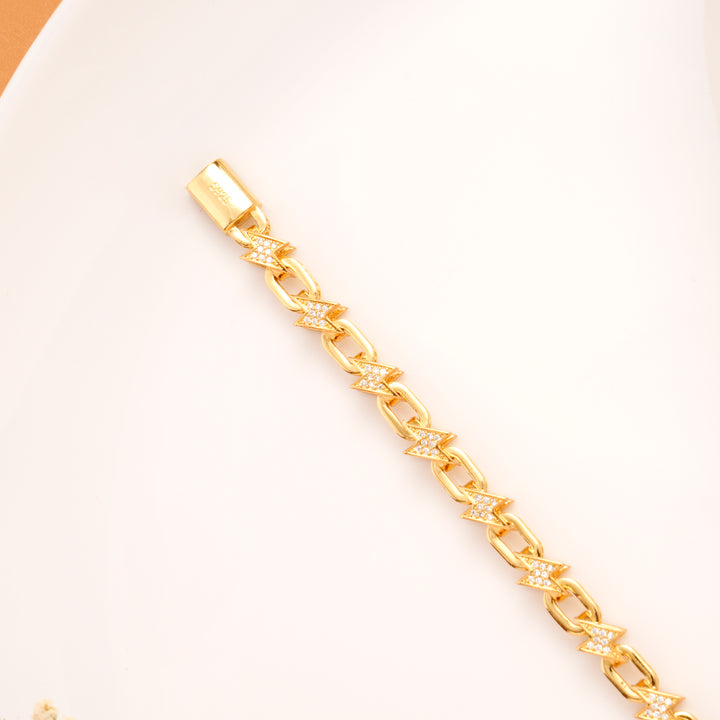 Spark Arrow Luxe Gold Plated Bracelet