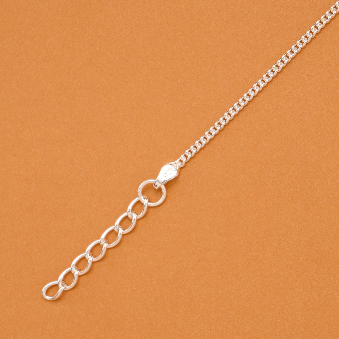 Minimal Sun Flower Charm Silver Baby Bracelet