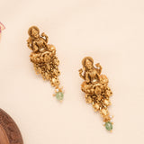 Antique Gaja Lakshmi Pendant Golden Necklace Set