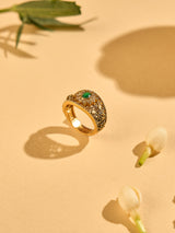 Emerald Stone Kundan Ring