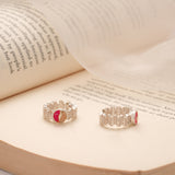 Spiral Design Enamel Silver Toe Ring