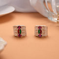 Grateful Colourful Enamel Design Silver Toe Ring